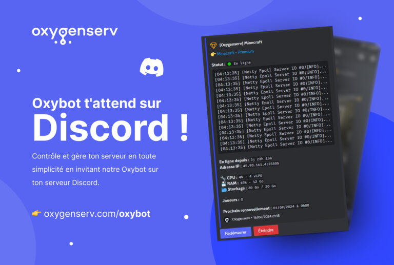 Oxybot pour gérer serveurs Discord simplement.